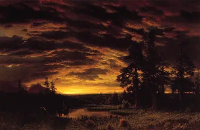 Evening on the Prairie Albert Bierstadt